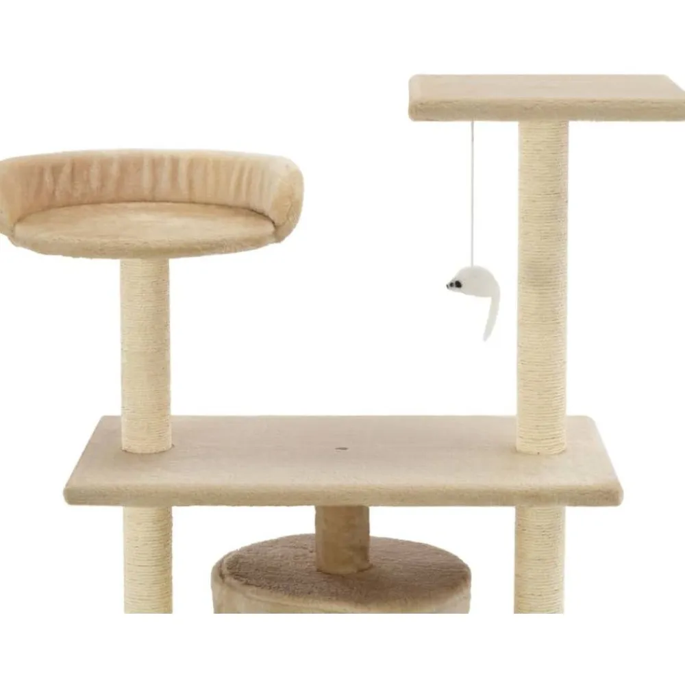 Clearance FinePRICE Kissan raapimispuu, sisal-pylväillä, 95cm, beige