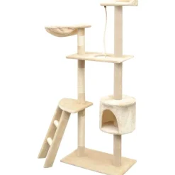 Online FinePRICE Kissan raapimispuu, sisal-pylväillä, 1 pesällä, 150cm, beige