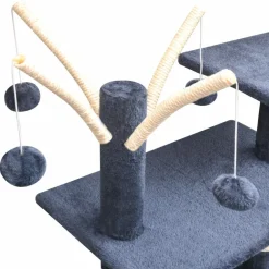 Discount FinePRICE Kissan raapimispuu, sisal-pylväillä, 1 pesällä, 125cm, tummansininen