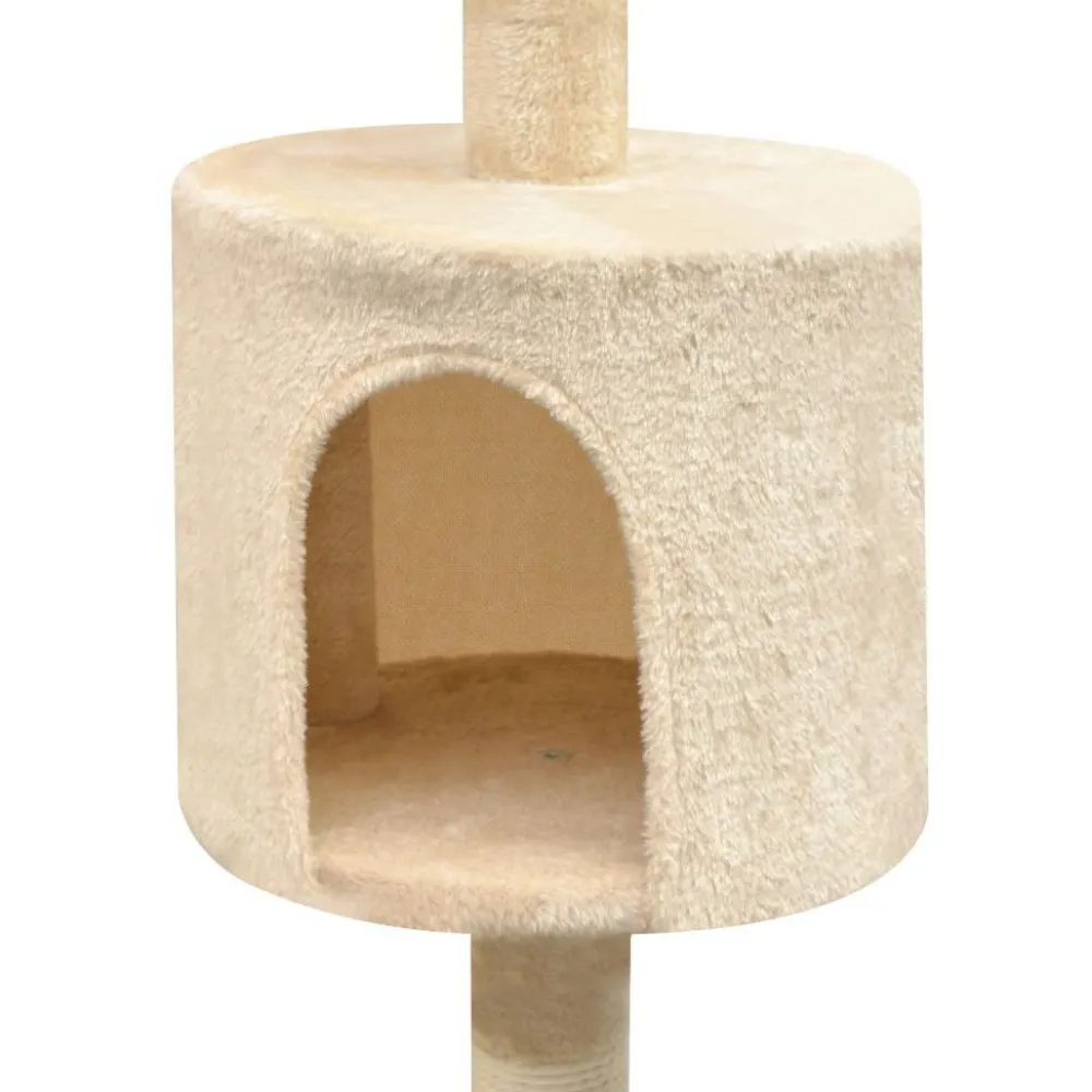Discount FinePRICE Kissan raapimispuu, sisal-pylväillä, 1 pesällä, 125cm, beige