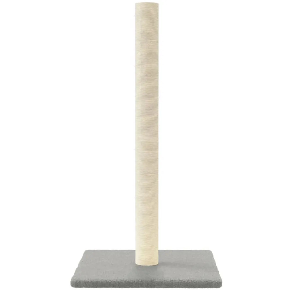Clearance FinePRICE Kissan raapimispylväs vaaleanharmaa 35x35x70 cm (71679)