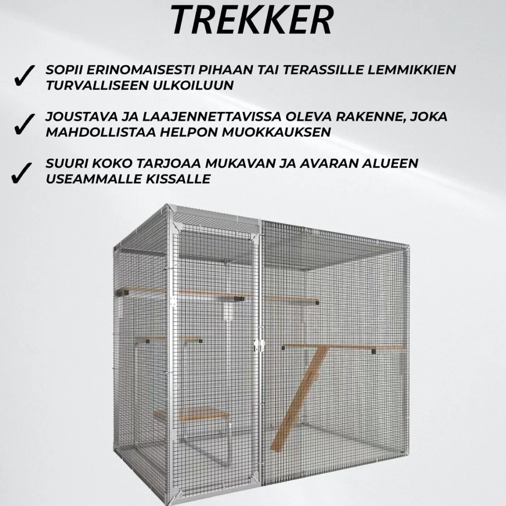 Hot Trekker Kissan ulkohäkki , 2,5x1,5x1,95m