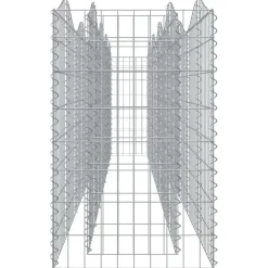 FinePRICE Kivikori/kukkalaatikko 200x50x100 cm galvanoitu rauta