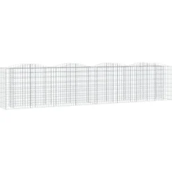 FinePRICE Kivikori/kukkalaatikko 200x50x100 cm galvanoitu rauta
