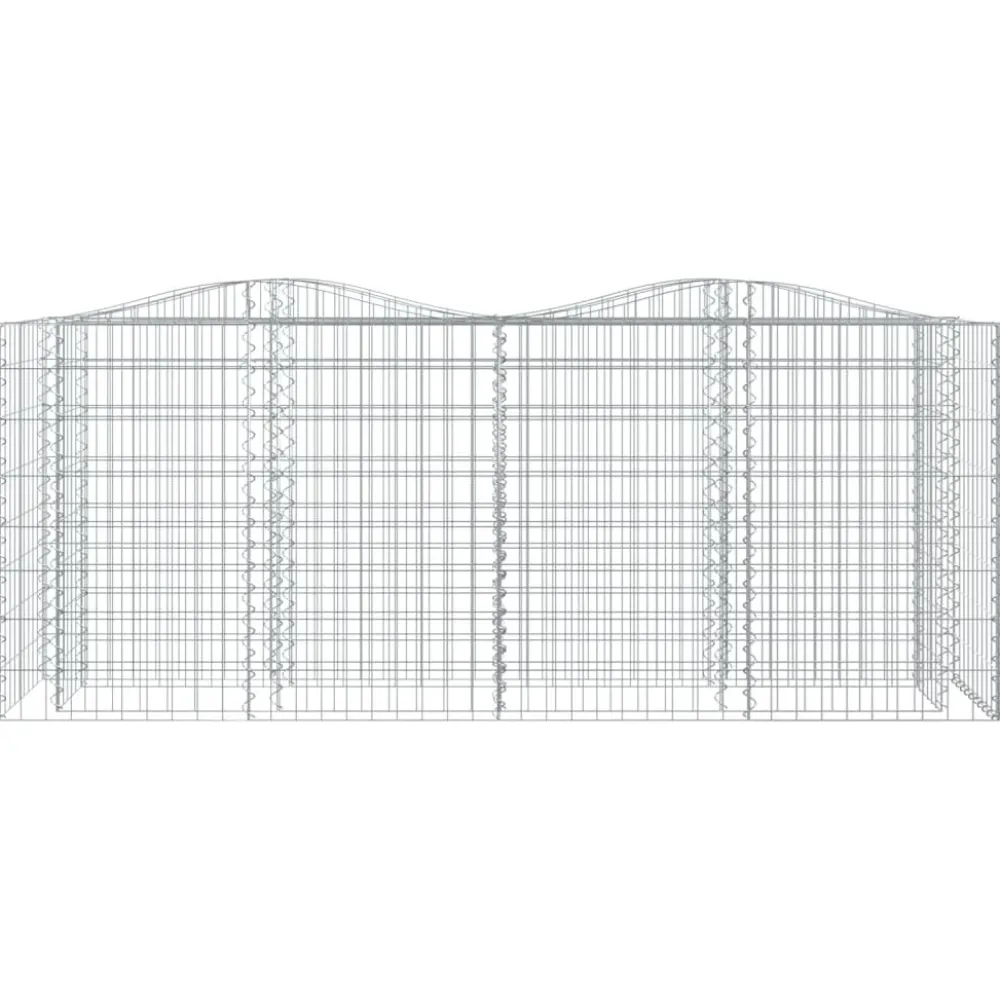 FinePRICE Kivikori/kukkalaatikko 200x50x100 cm galvanoitu rauta