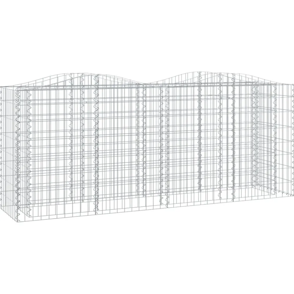 FinePRICE Kivikori/kukkalaatikko 200x50x100 cm galvanoitu rauta