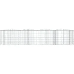FinePRICE Kivikori/kukkalaatikko 200x50x100 cm galvanoitu rauta