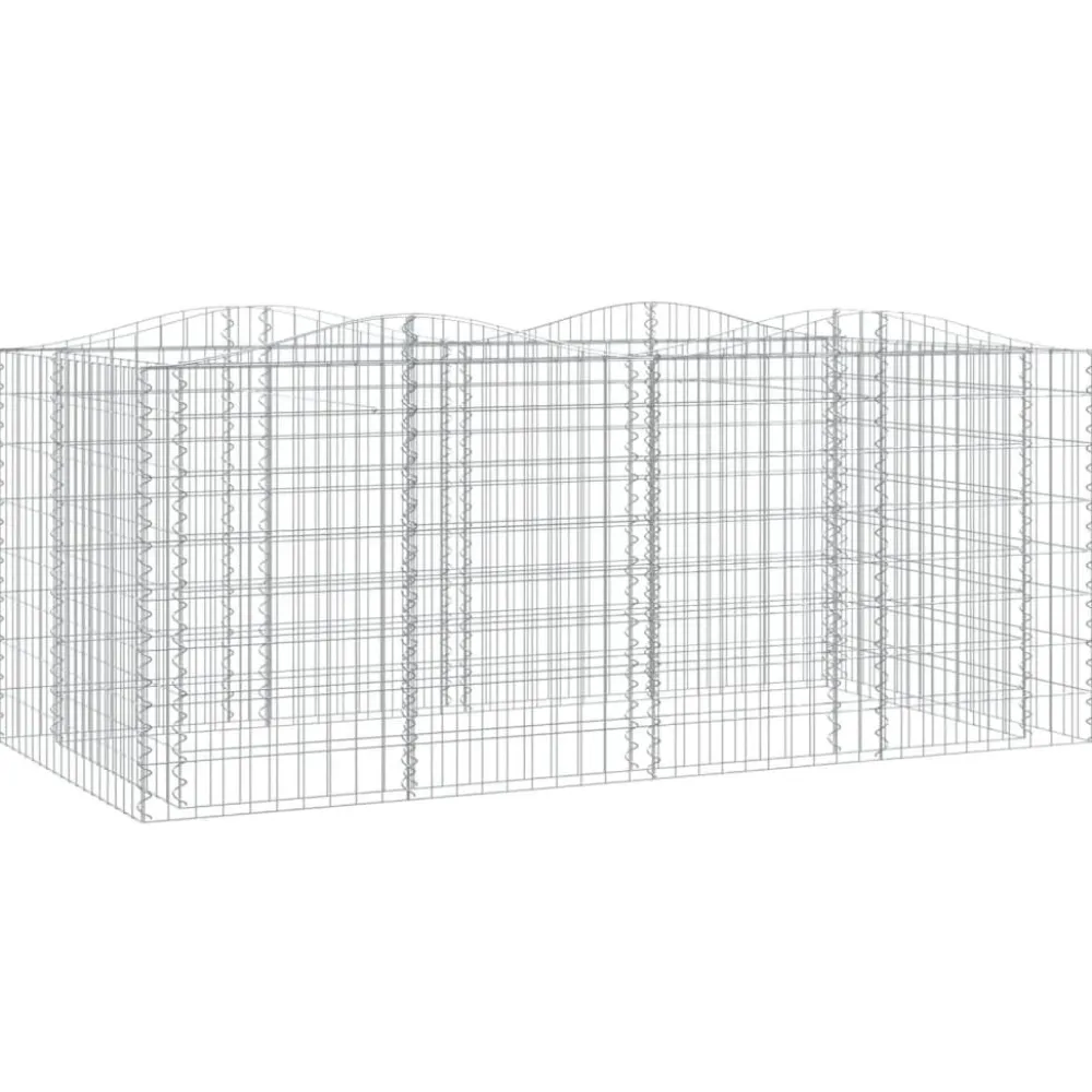 FinePRICE Kivikori/kukkalaatikko 200x50x100 cm galvanoitu rauta