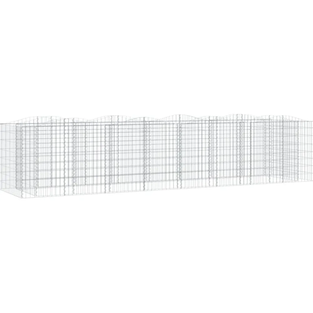 FinePRICE Kivikori/kukkalaatikko 200x50x100 cm galvanoitu rauta