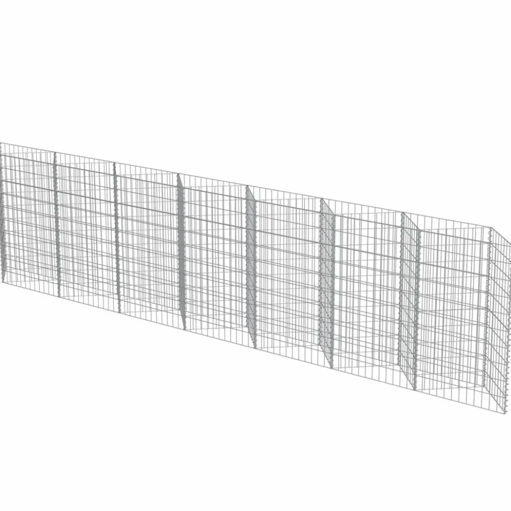 Sale FinePRICE Kivikoriseinä galvanoitu teräs 450x30x100cm