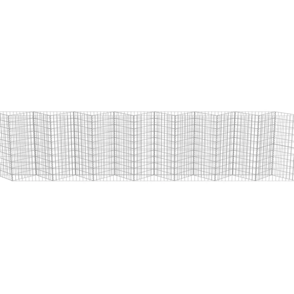 Sale FinePRICE Kivikoriseinä galvanoitu teräs 450x30x100cm