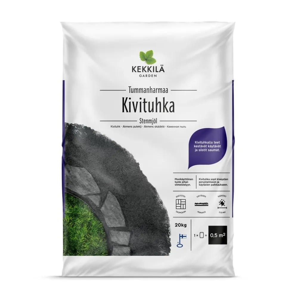 Best Kekkilä Kivituhka , 56 säkkiä x 20 kg/lava, tummanharmaa