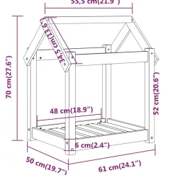 Online FinePRICE Koiransänky 61-111x50-80x70-100cm, mänty, eri kokoja ja värejä