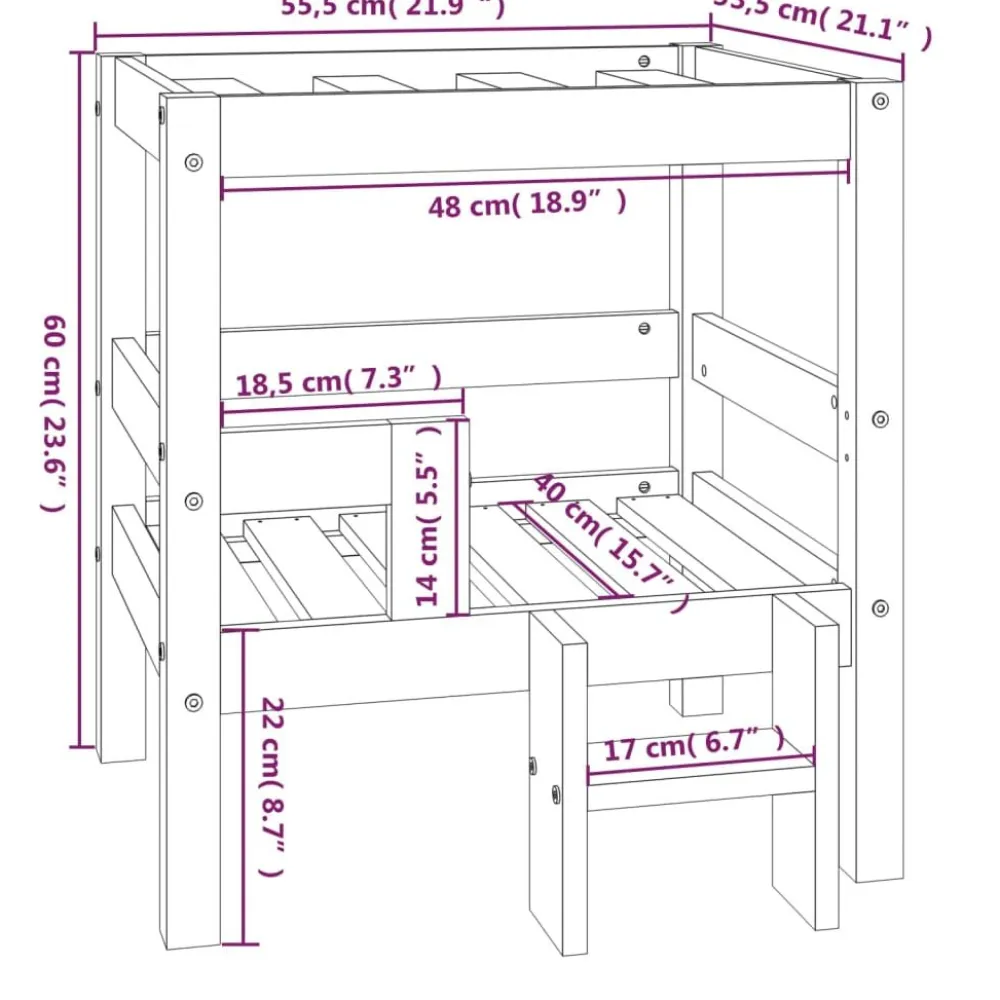 Online FinePRICE Koiransänky 55-105x53-83x60-100cm, mänty, eri värejä ja kokoja