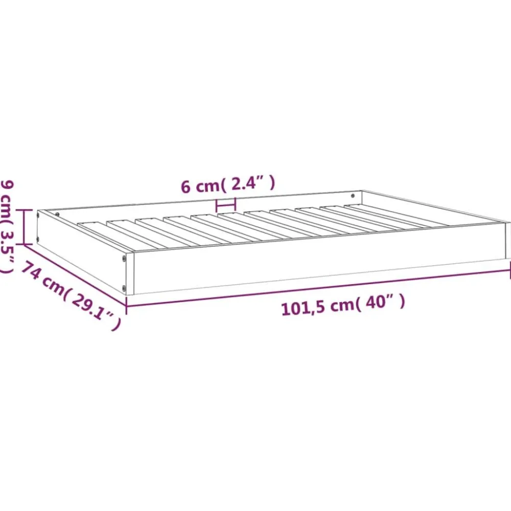 Best FinePRICE Koiransänky 101,5x74x9cm, mänty, eri värejä
