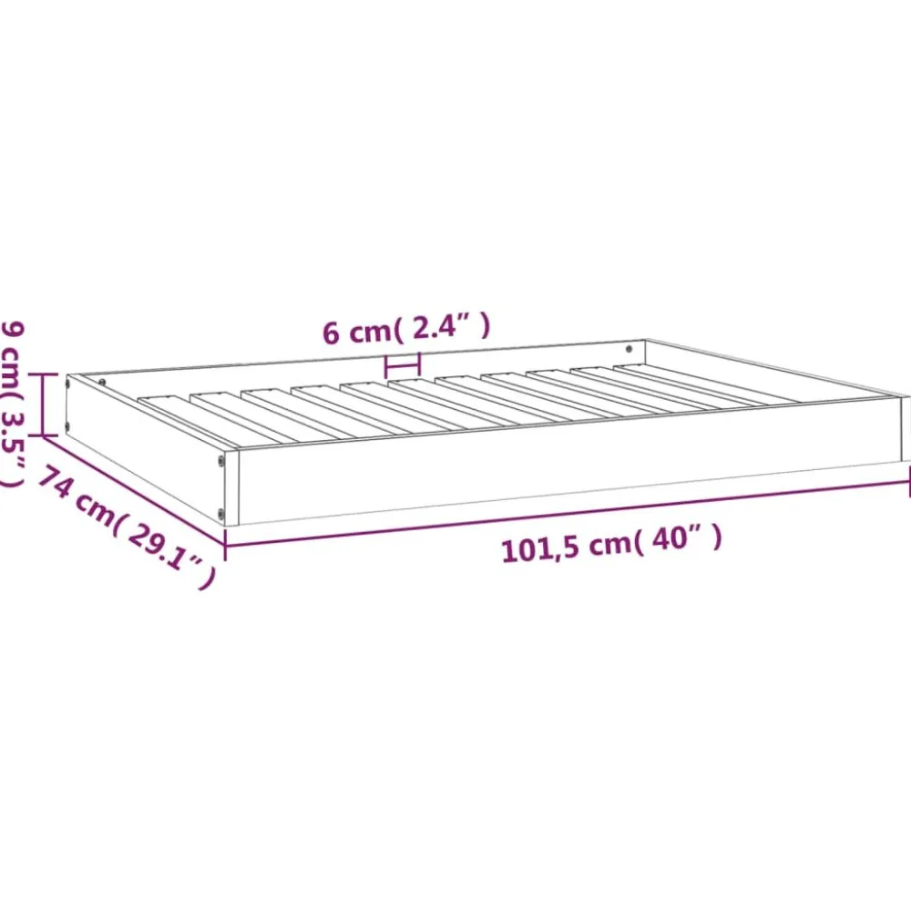 Best FinePRICE Koiransänky 101,5x74x9cm, mänty, eri värejä