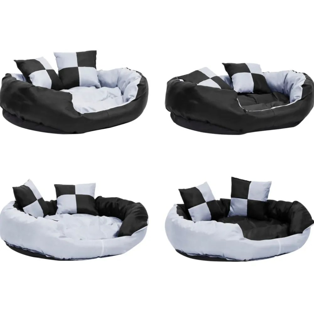Discount FinePRICE Koiran tyyny, kaksipuolinen, pestävä, eri kokoja ja värejä Harmaa/musta