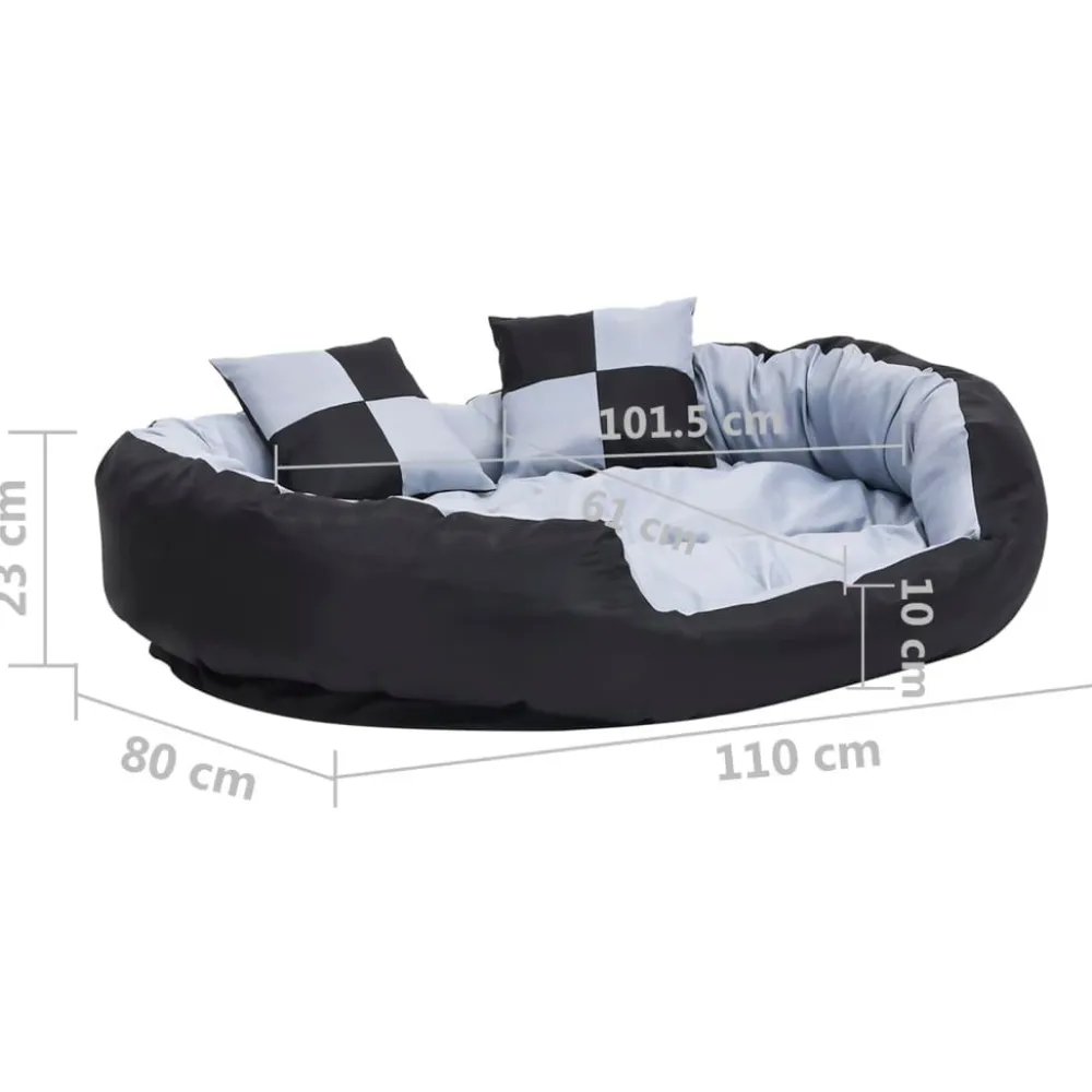 Discount FinePRICE Koiran tyyny, kaksipuolinen, pestävä, eri kokoja ja värejä Harmaa/musta