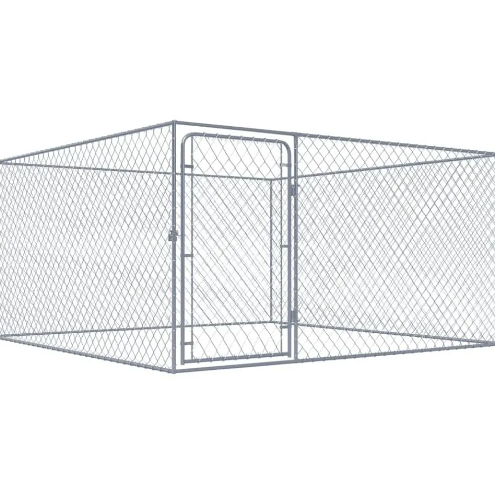 Hot FinePRICE Koiratarha, galvanoitu teräs, 2x2x1 m