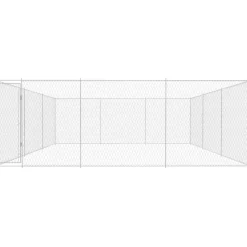 Best FinePRICE Koiratarha, galvanoitu teräs, 570x570x185cm
