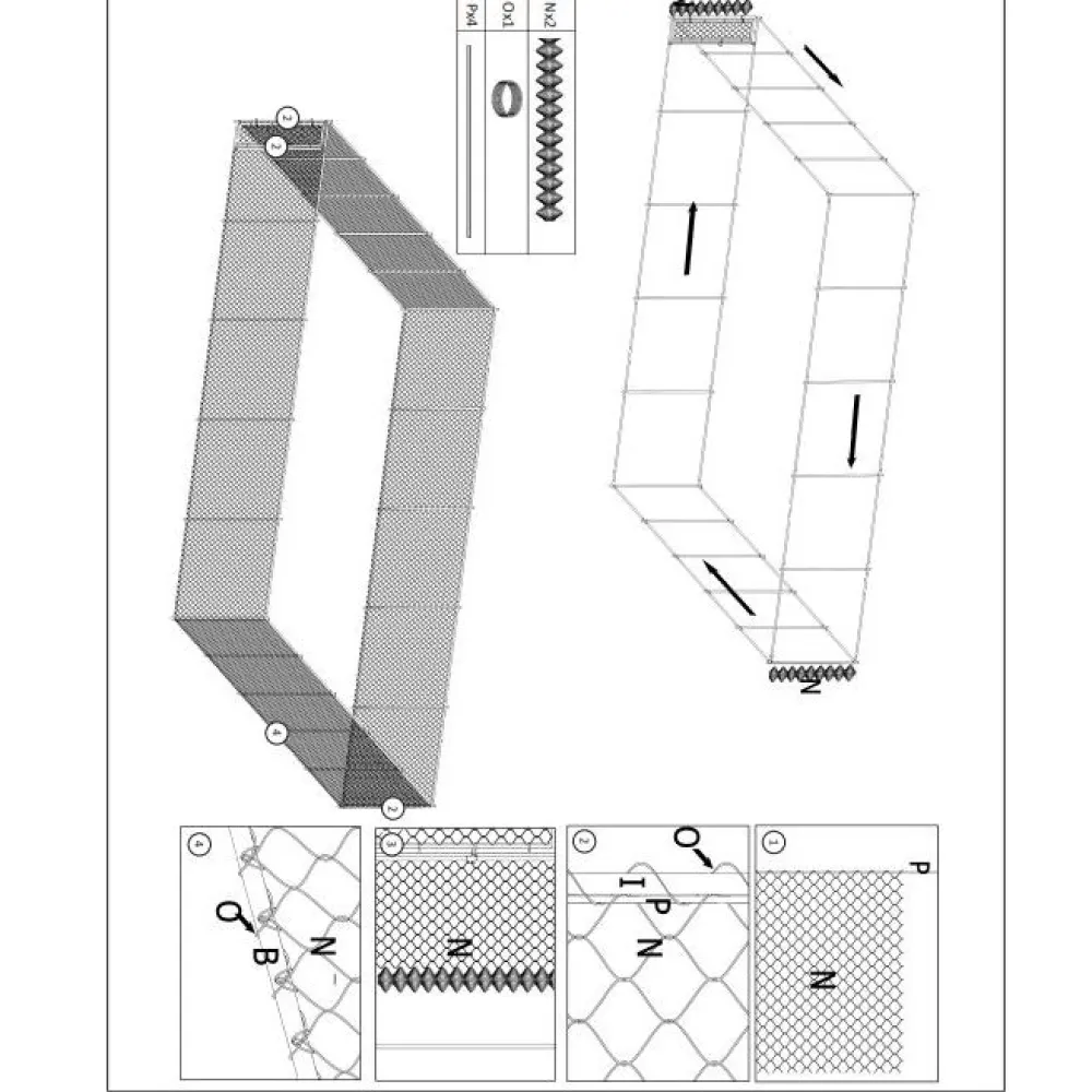 Outlet FinePRICE Koiratarha, galvanoitu teräs, 950x570x185cm