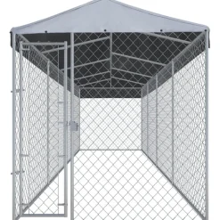 Online FinePRICE Koiratarha katoksella, 7,6x1,9x2,4 m