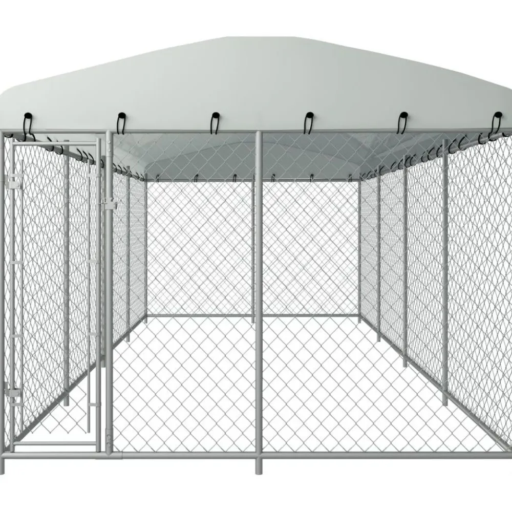 Hot FinePRICE Koiratarha katoksella, 8x4x2m