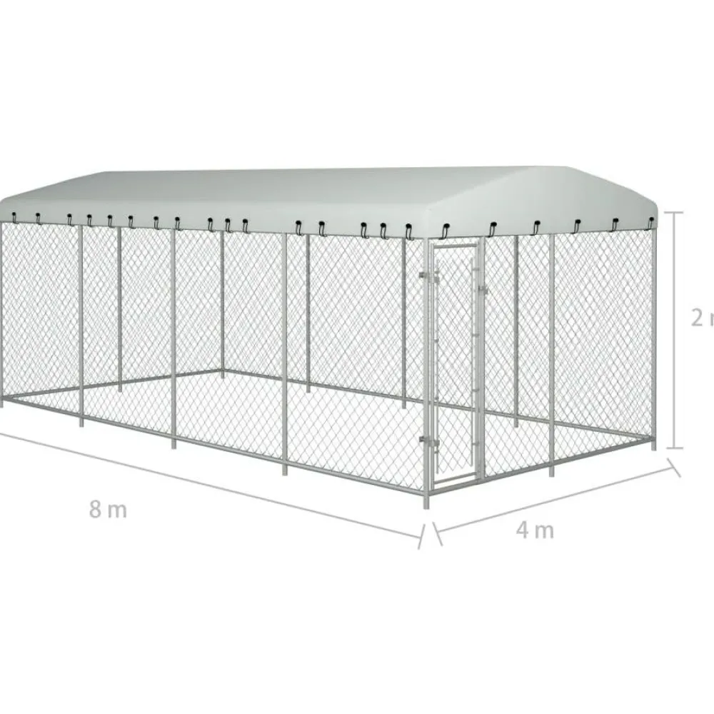 Hot FinePRICE Koiratarha katoksella, 8x4x2m