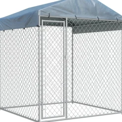 Discount FinePRICE Koiratarha suojakatoksella, 2x2x2,1m