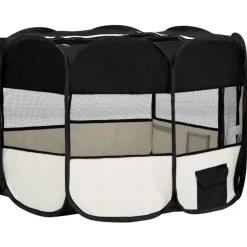 Outlet FinePRICE Koirien taitettava pentuaitaus kantolaukulla 125x125x61cm