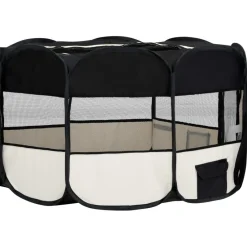 Sale FinePRICE Koirien taitettava pentuaitaus kantolaukulla 145x145x61cm