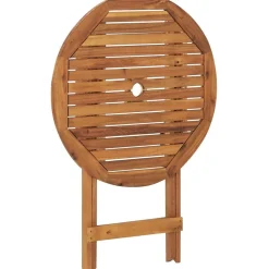 Best FinePRICE Kokoontaitettava puutarhapöytä 70 cm täysi akaasiapuu