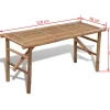 Hot FinePRICE Kokoontaitettava puutarhapenkki 118 cm bambu