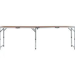 FinePRICE Kokoontaitettava retkipöytä alumiini 240x60 cm