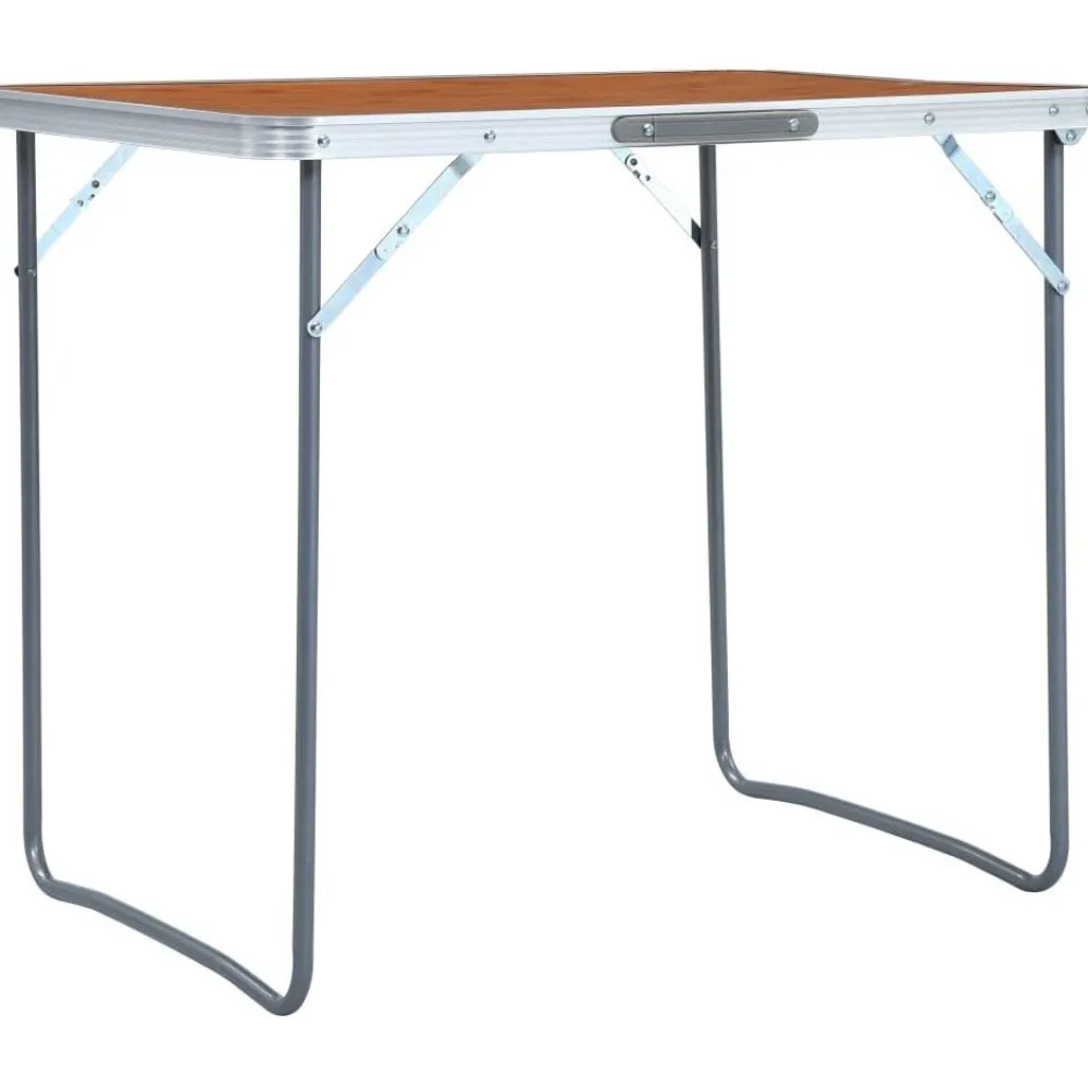 Hot FinePRICE Kokoontaitettava retkipöytä metallirungolla 80x60 cm