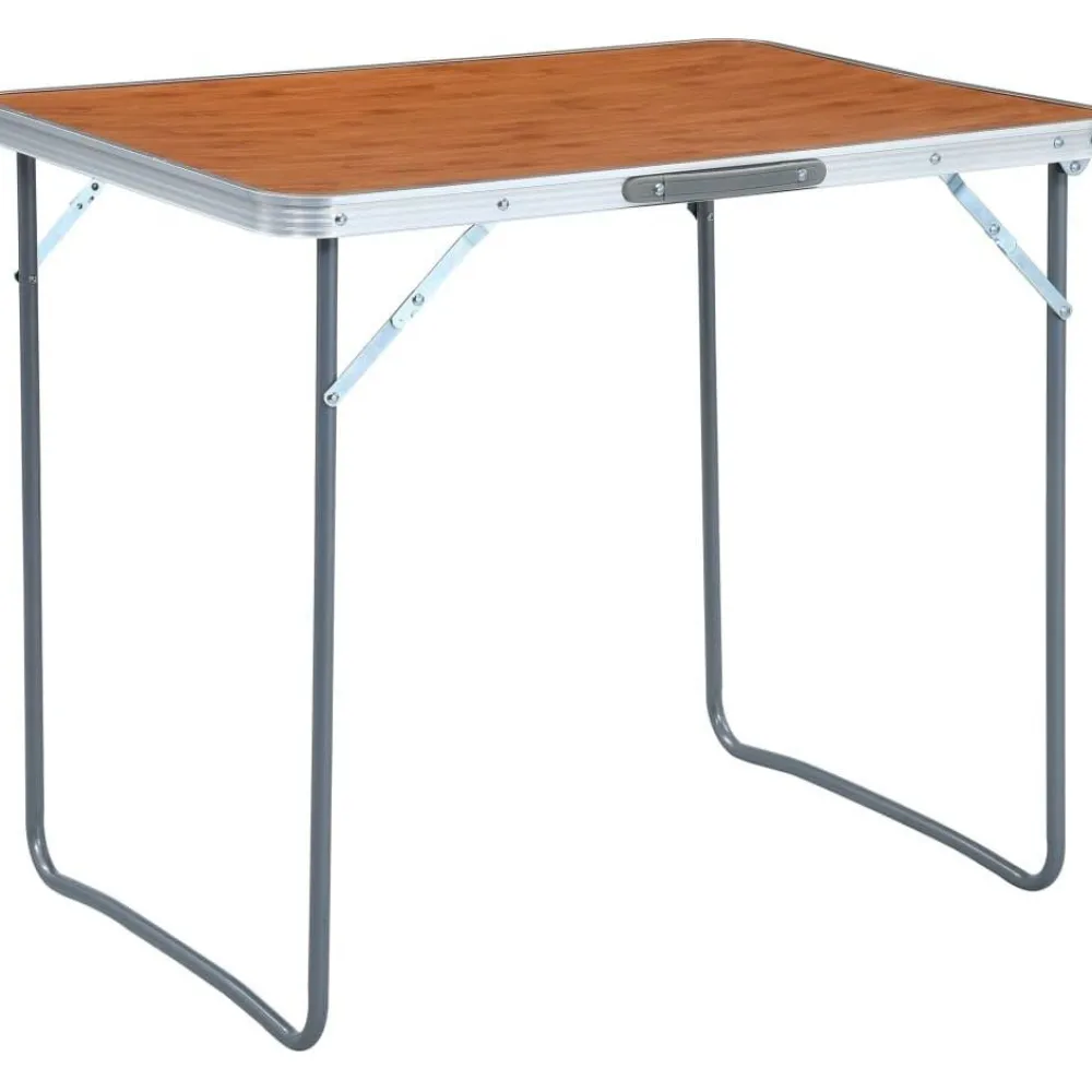 Hot FinePRICE Kokoontaitettava retkipöytä metallirungolla 80x60 cm