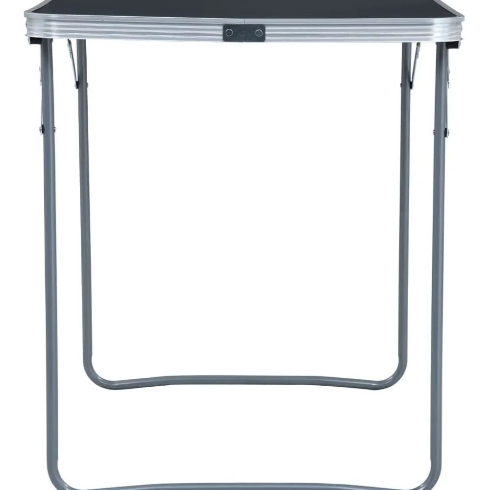 Online FinePRICE Kokoontaitettava retkipöytä metallirungolla 80x60 cm harmaa