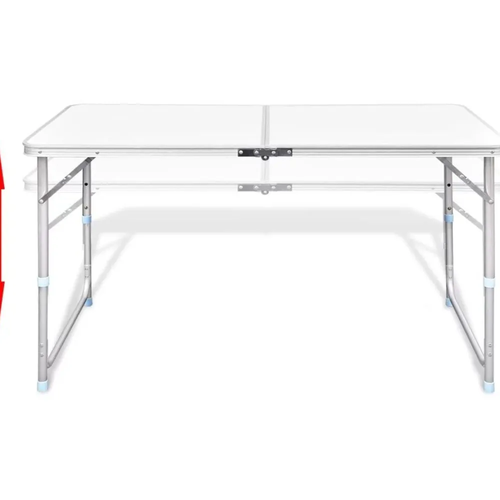 Discount FinePRICE Kokoontaitettava retkipöytä 120 x 60 cm alumiini
