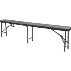 Hot FinePRICE Kokoontaitettavat puutarhapenkit 2 kpl 180 cm hdpe musta
