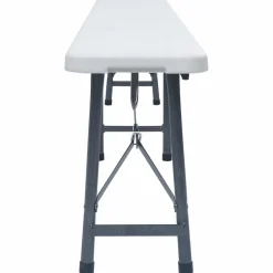 Hot FinePRICE Kokoontaitettavat puutarhapenkit 2 kpl 180 cm hdpe valkoinen