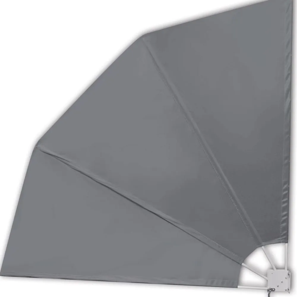 Hot FinePRICE Kokoontaittuva parvekkeen sivumarkiisi harmaa 210x210 cm