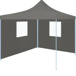 Sale FinePRICE Kokoontaittuva pop-up juhlateltta 2 seinällä 3x3m antrasiitti