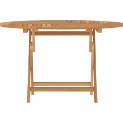 FinePRICE Kokoontaittuva puutarhapöytä Ø 120x75 cm, tiikki