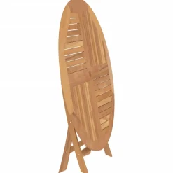 FinePRICE Kokoontaittuva puutarhapöytä Ø 120x75 cm, tiikki