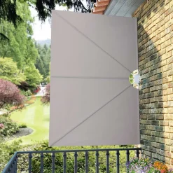 Hot FinePRICE Kokoontaittuva terassin sivumarkiisi kerma 240x160 cm