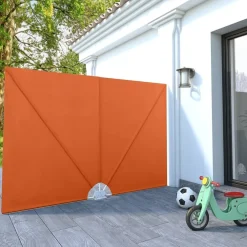 FinePRICE Kokoontaittuva terassin sivumarkiisi terrakotta 240x160 cm