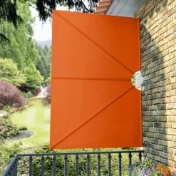 FinePRICE Kokoontaittuva terassin sivumarkiisi terrakotta 240x160 cm