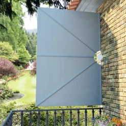 Best FinePRICE Kokoontaittuva terassin sivumarkiisi harmaa 240x160 cm