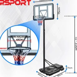 Hot ProSport Koripalloteline 1,5 - 3,05 m