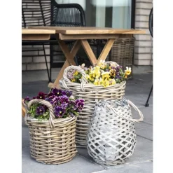 Discount House Nordic Koriruukku Caor, 4kpl, rottinki, ruskea